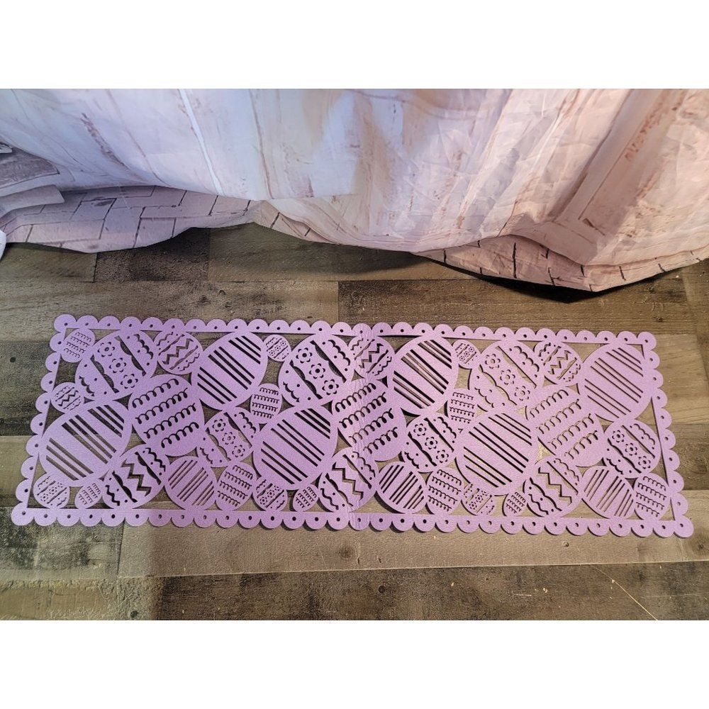 Easter Table runner Egg purple felt decor‎